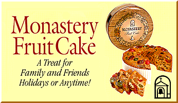 Monastery Fruitcake picture and logo graphic